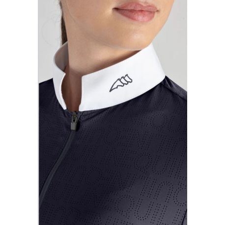 Chemise de concours Manche Courte Equiline Clarac noir